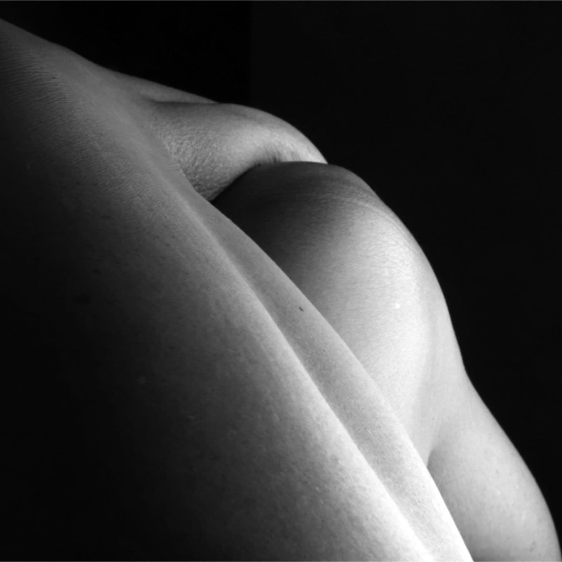 Hidden Seams — black and white bodyscape by Nick Brand
