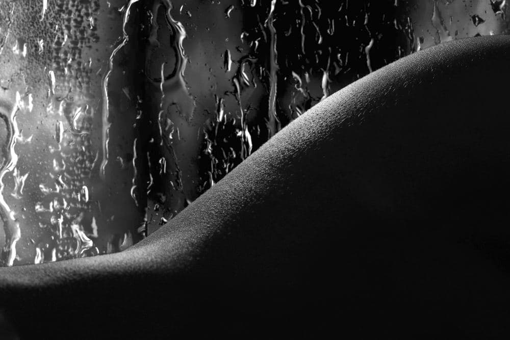 The Body Behind the Weather — black and white photographic artwork by Nick Brand